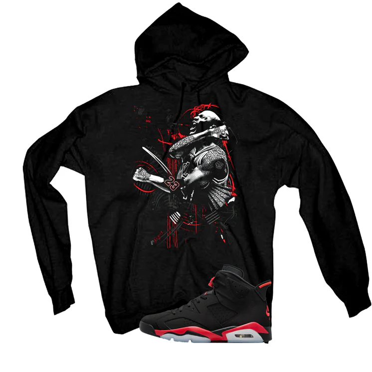 Air Jordan 6 Reverse Infrared Matching T-Shirt, Sweatshirts & Hoodies Black T-Shirt (Jordan)| illcurrency - Image 3