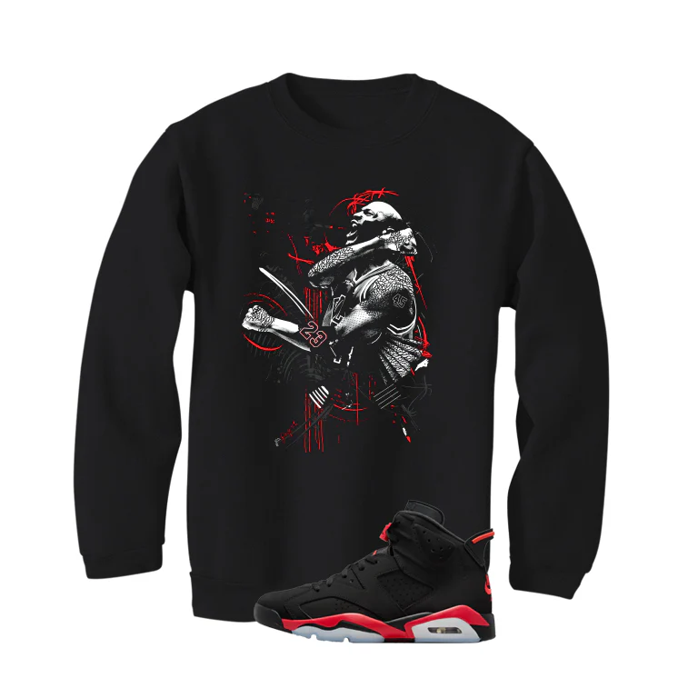 Air Jordan 6 Reverse Infrared Matching T-Shirt, Sweatshirts & Hoodies Black T-Shirt (Jordan)| illcurrency - Image 4