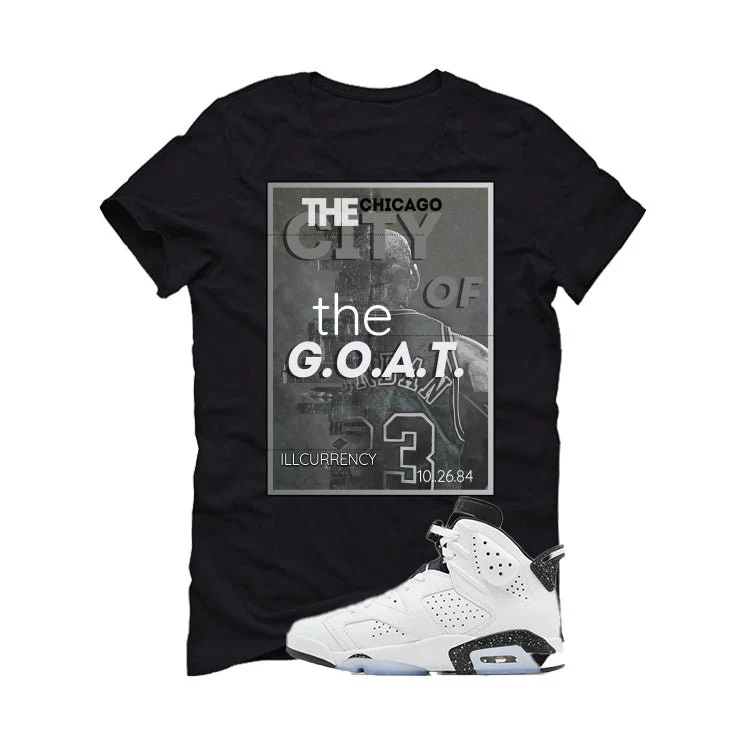 Air Jordan 6 Reverse Oreo Black T-Shirt (CITY OF GOAT)| illcurrency - Image 2