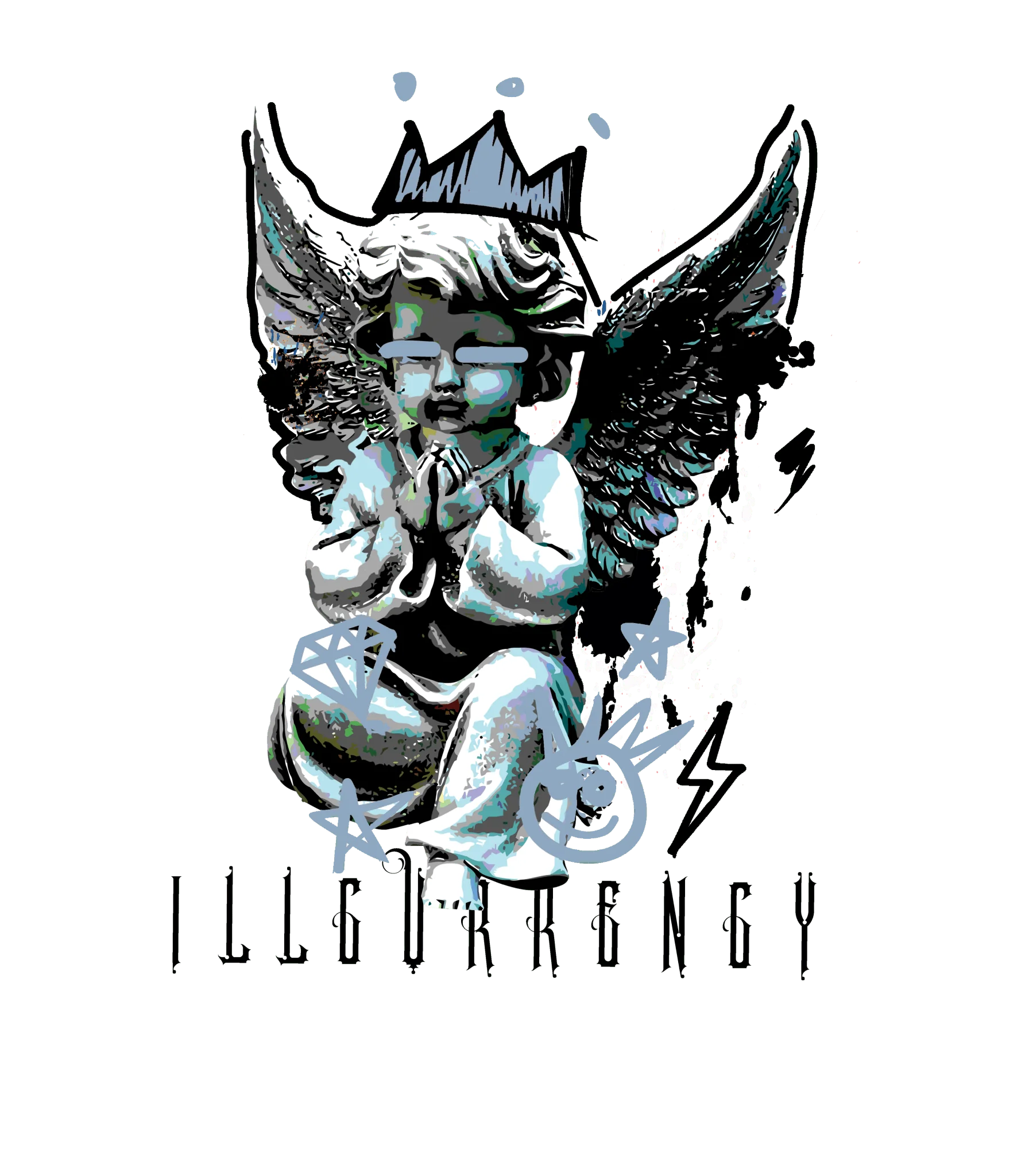 Air Jordan 6 Reverse Oreo White T-Shirt (Graffiti Angel)| illcurrency