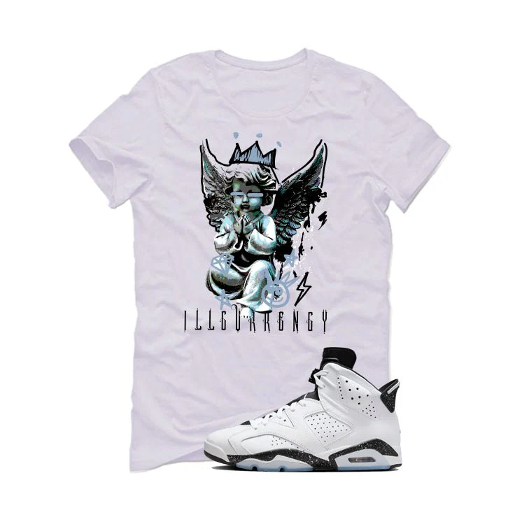 Air Jordan 6 Reverse Oreo White T-Shirt (Graffiti Angel)| illcurrency - Image 2