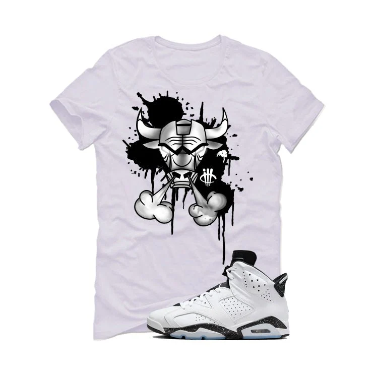 Air Jordan 6 Reverse Oreo White T-Shirt (Iron Bull)| illcurrency - Image 2