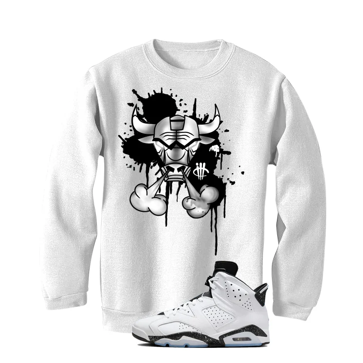 Air Jordan 6 Reverse Oreo White T-Shirt (Iron Bull)| illcurrency - Image 3
