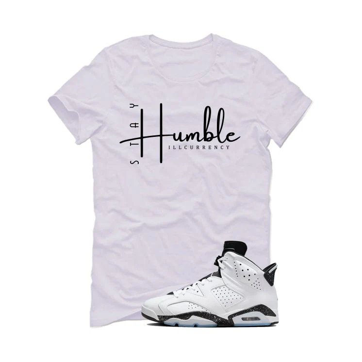 Air Jordan 6 Reverse Oreo White T-Shirt (Stay Humble)| illcurrency - Image 2