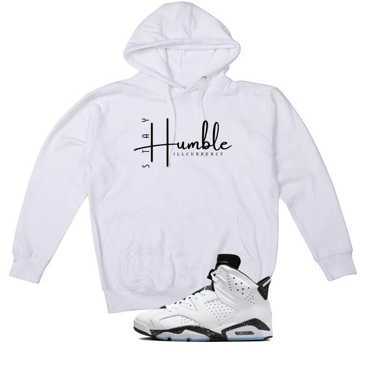 Air Jordan 6 Reverse Oreo White T-Shirt (Stay Humble)| illcurrency - Image 3