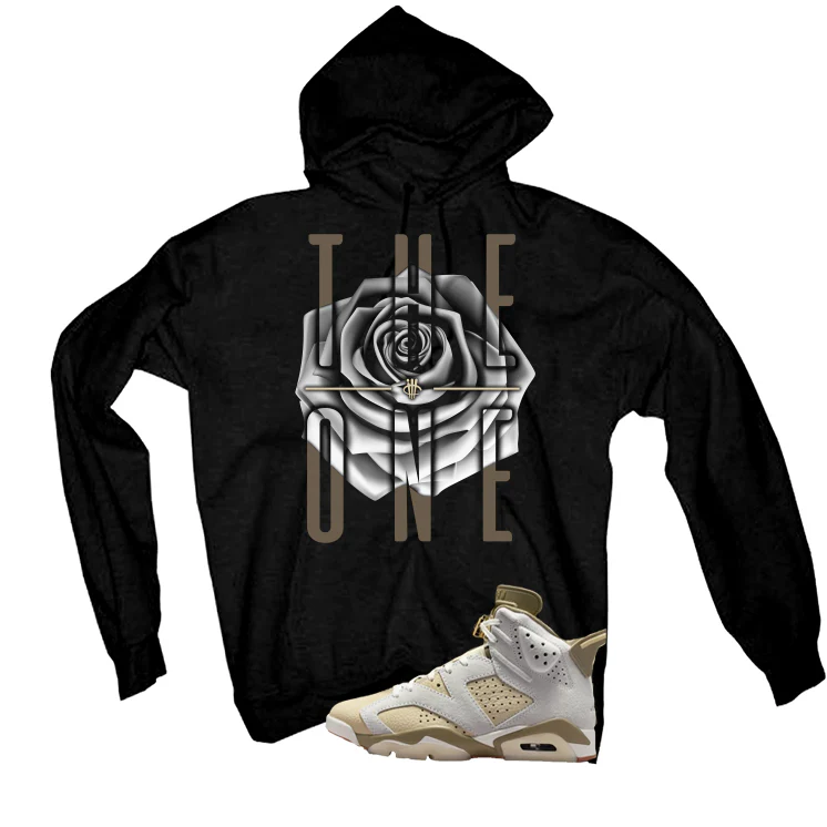 Air Jordan 6 Sail/Neutral Olive Matching T-Shirt, Sweatshirts & Hoodies Black T-Shirt (The One)| illcurrency - Image 3