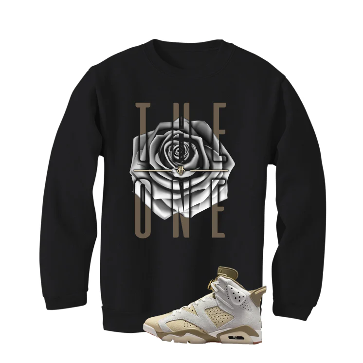 Air Jordan 6 Sail/Neutral Olive Matching T-Shirt, Sweatshirts & Hoodies Black T-Shirt (The One)| illcurrency - Image 4