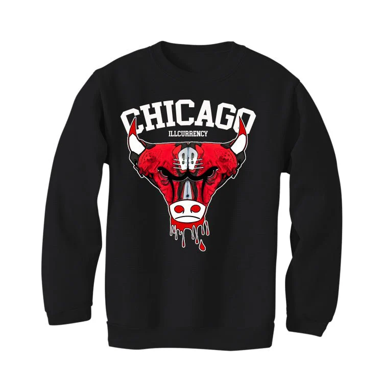 Air Jordan 6 “Toro Bravo” | illcurrency Black T-Shirt (Bulls head chicago) - Image 4
