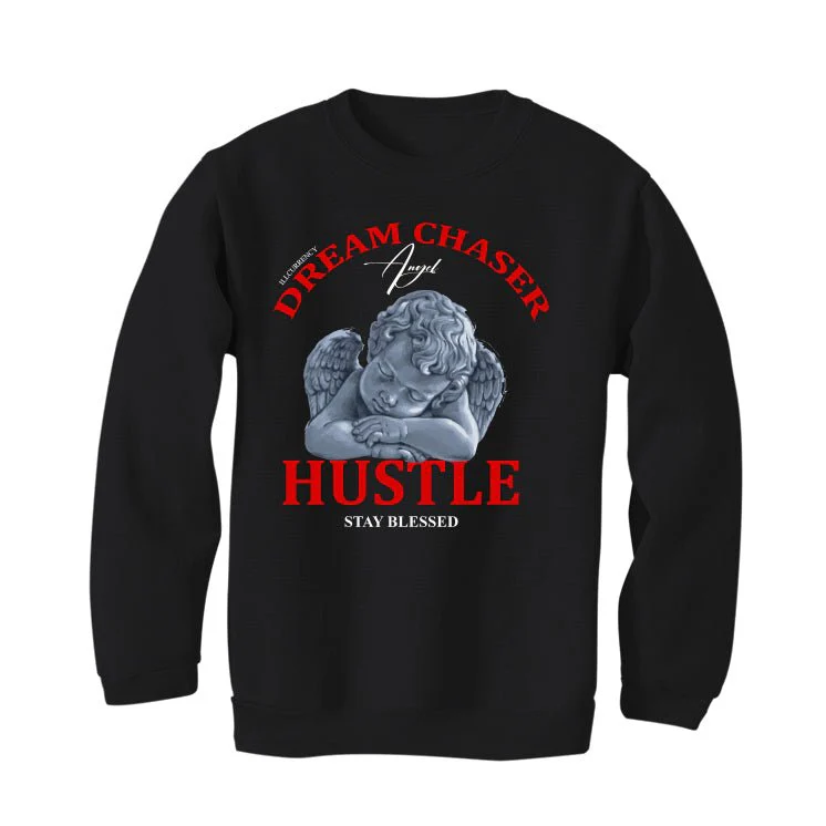 Air Jordan 6 “Toro Bravo” | illcurrency Black T-Shirt (Dream Chaser Angel) - Image 4