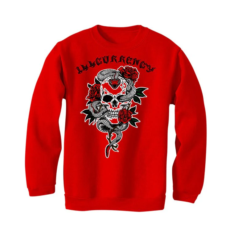 Air Jordan 6 “Toro Bravo” | illcurrency Red T-Shirt (Snake skeleton rose) - Image 4