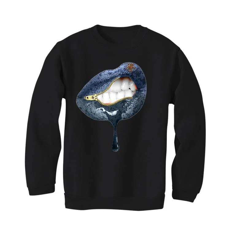 Air Jordan 6 “Washed Denim” Black T-Shirt (LIPS UNSEALED) - Image 3