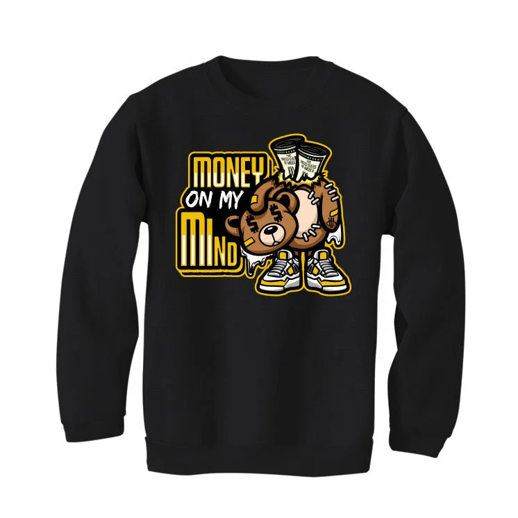 Air Jordan 6 Yellow Ochre | illcurrency Black T-Shirt (money on my mind) - Image 4