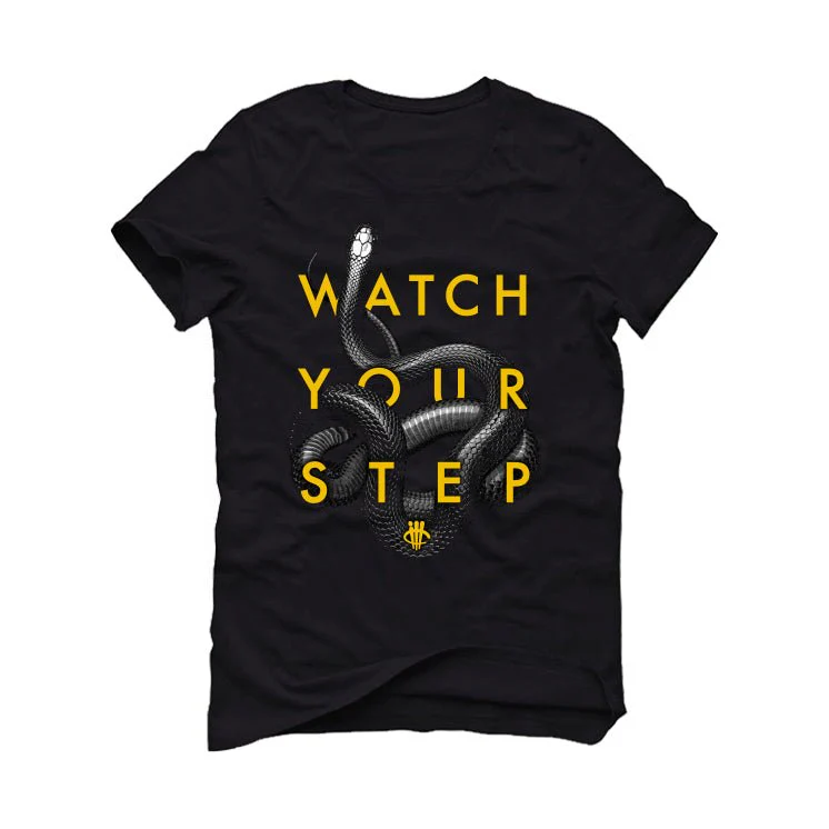Air Jordan 6 Yellow Ochre | illcurrency Black T-Shirt (SNAKES) - Image 2