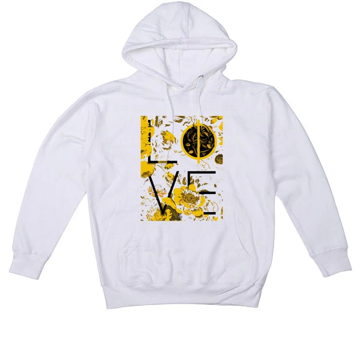 Air Jordan 6 Yellow Ochre | illcurrency White T-Shirt (LOVE) - Image 3