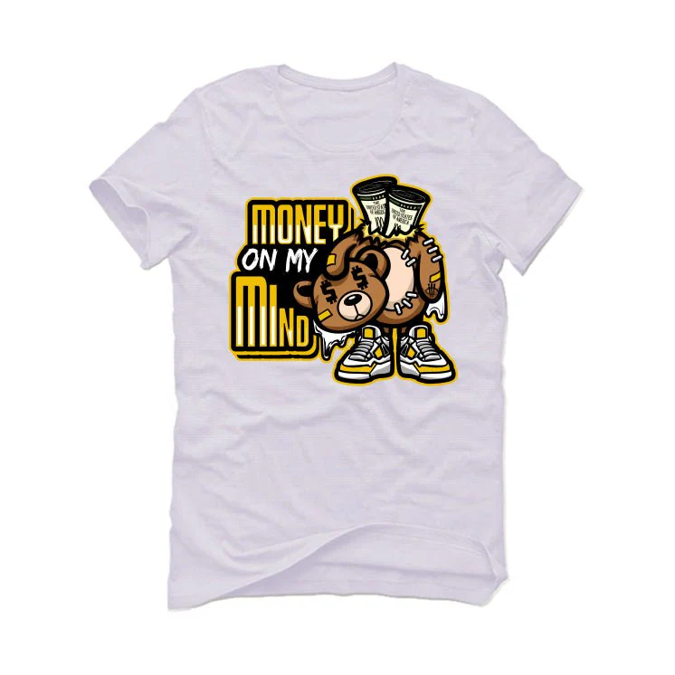 Air Jordan 6 Yellow Ochre | illcurrency White T-Shirt (money on my mind) - Image 2