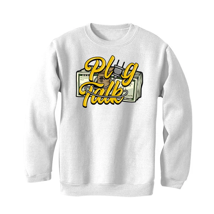 Air Jordan 6 Yellow Ochre | illcurrency White T-Shirt (PLUG TALK) - Image 4