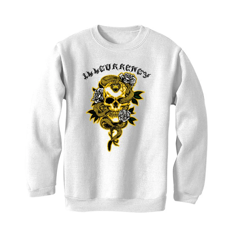 Air Jordan 6 Yellow Ochre | illcurrency White T-Shirt (Skeleton Rose) - Image 4
