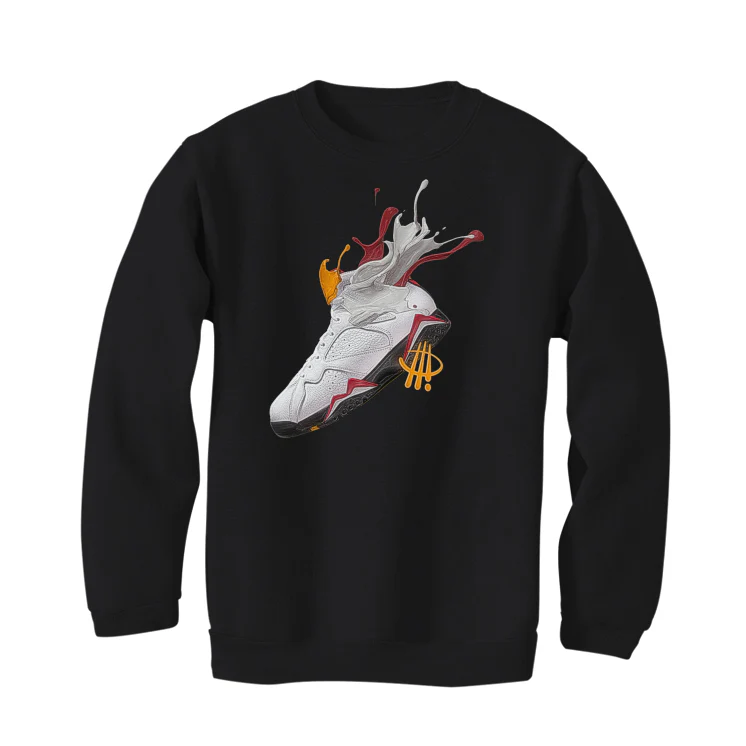 Air Jordan 7 “Cardinal” Black T-Shirt (SPLASH) - Image 4