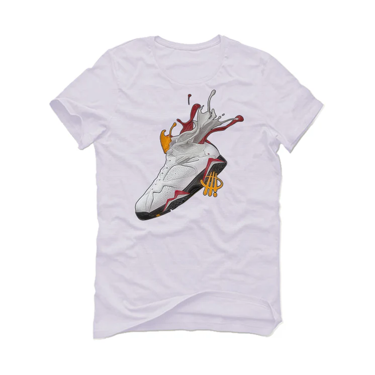 Air Jordan 7 “Cardinal” White T-Shirt (SPLASH) - Image 2