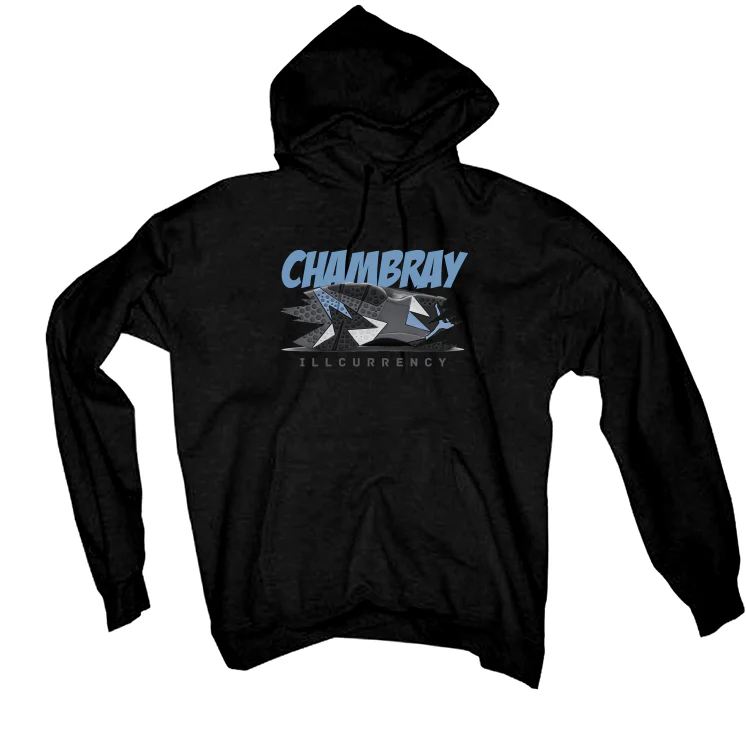 Air Jordan 7 “Chambray” | illcurrency Black T-Shirt (Chambray) - Image 3