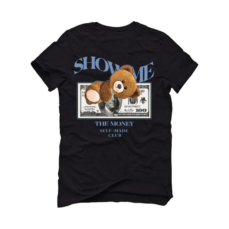 Air Jordan 7 Chambray - Black T-Shirt (SHOW ME) - Image 2