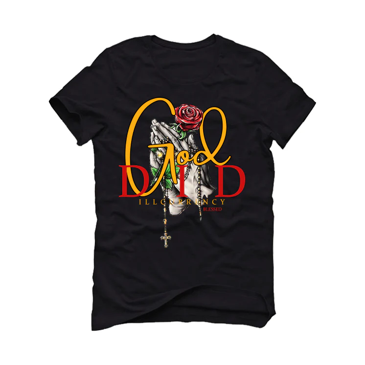 Air Jordan 7 “Citrus” 2022 Retro Black T-Shirt (God Did) - Image 2