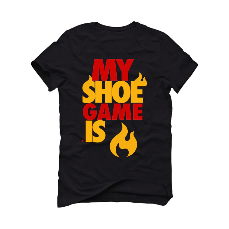 Air Jordan 7 “Citrus” 2022 Retro | illcurrency Black T-Shirt (MY SHOW) - Image 2