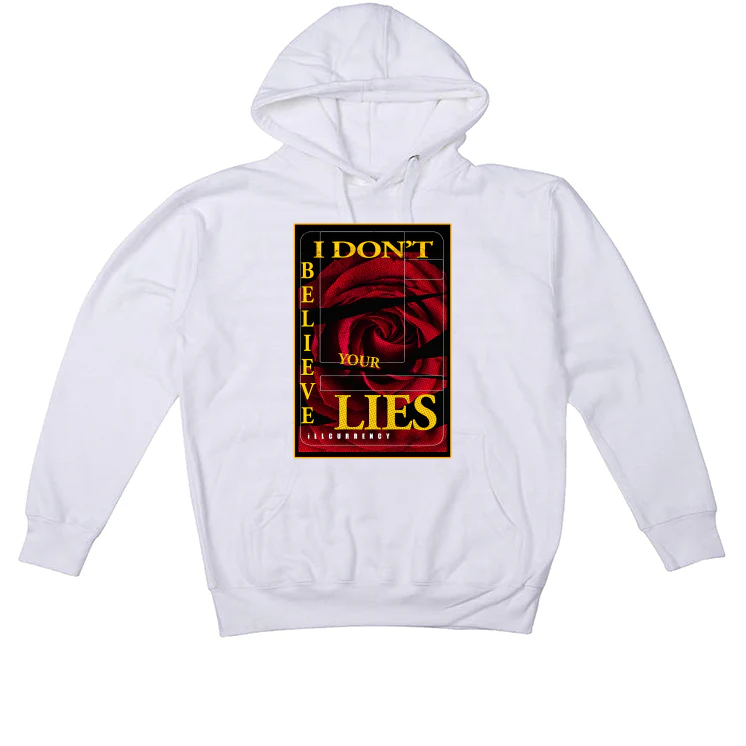 Air Jordan 7 “Citrus” 2022 Retro | illcurrency White T-Shirt (I DON'T BELIEVE YOUR LIES) - Image 3