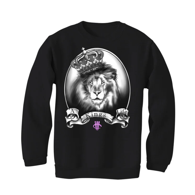 Air Jordan 7 GS “Barely Grape” Black T-Shirt (King's Life) - Image 4