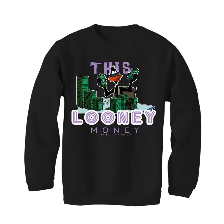 Air Jordan 7 GS “Barely Grape” Black T-Shirt (Looney Money) - Image 4