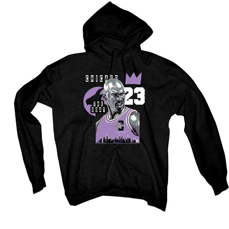 Air Jordan 7 GS “Barely Grape” Black T-Shirt (The Goat) - Image 2