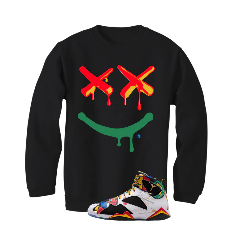 Air Jordan 7 Miro Matching T-Shirt Black T-Shirt (Happy Drip)| illcurrency - Image 4