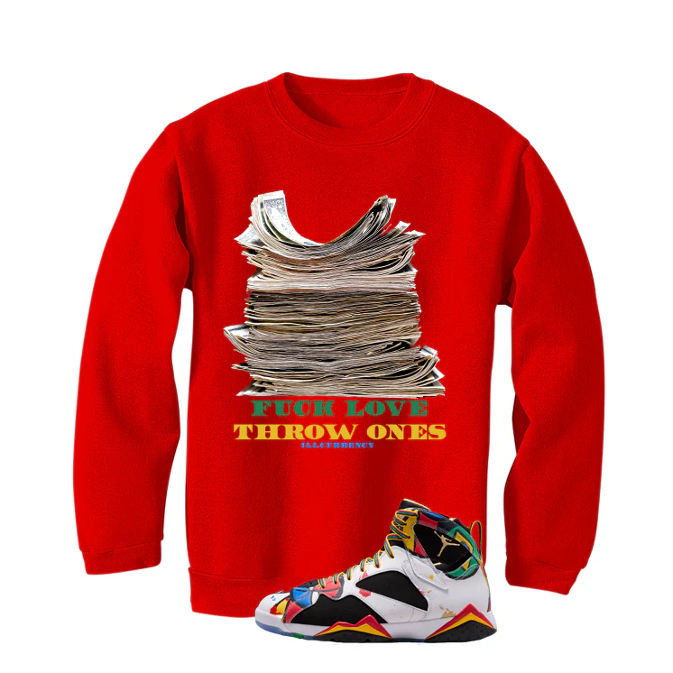Air Jordan 7 Miro Matching T-Shirt Red T-Shirt (Fck Love)| illcurrency - Image 4