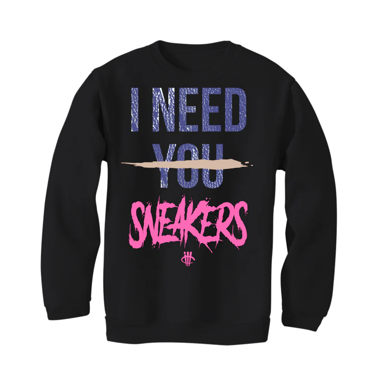 Air Jordan 7 SE "Sapphire" | Illcurrency Black T-Shirt (I need you sneakers) - Image 4