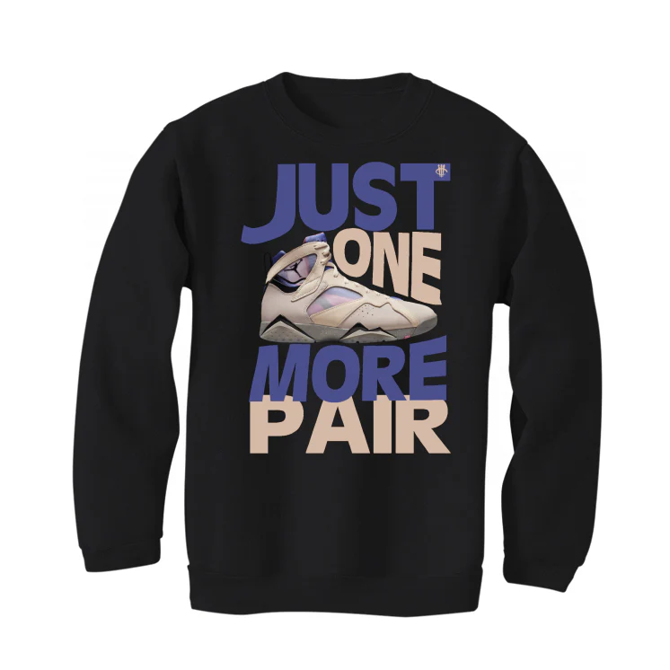 Air Jordan 7 SE "Sapphire" | illCurrency Black T-Shirt (JUST ONE MORE PAIR) - Image 4