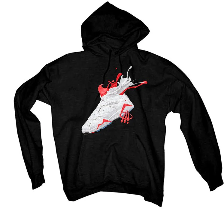 Air Jordan 7 "White Infrared" Black T-Shirt (SPLASH) - Image 3