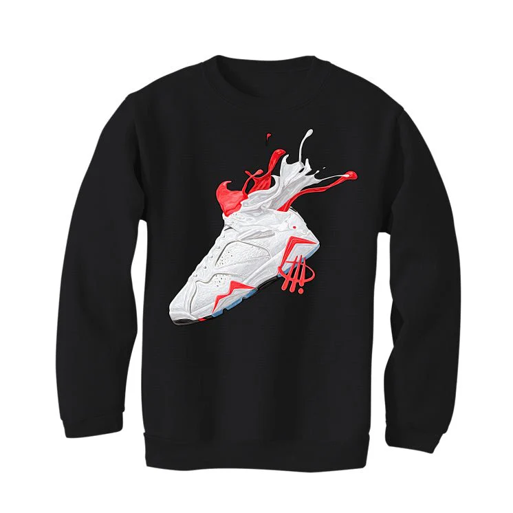Air Jordan 7 "White Infrared" Black T-Shirt (SPLASH) - Image 4