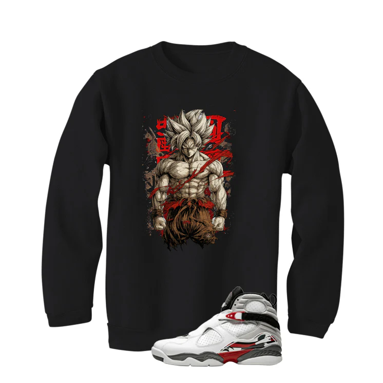 Air Jordan 8 Bugs Bunny Matching T-Shirt, Sweatshirts & Hoodies Black T-Shirt (Goku)| illcurrency - Image 4