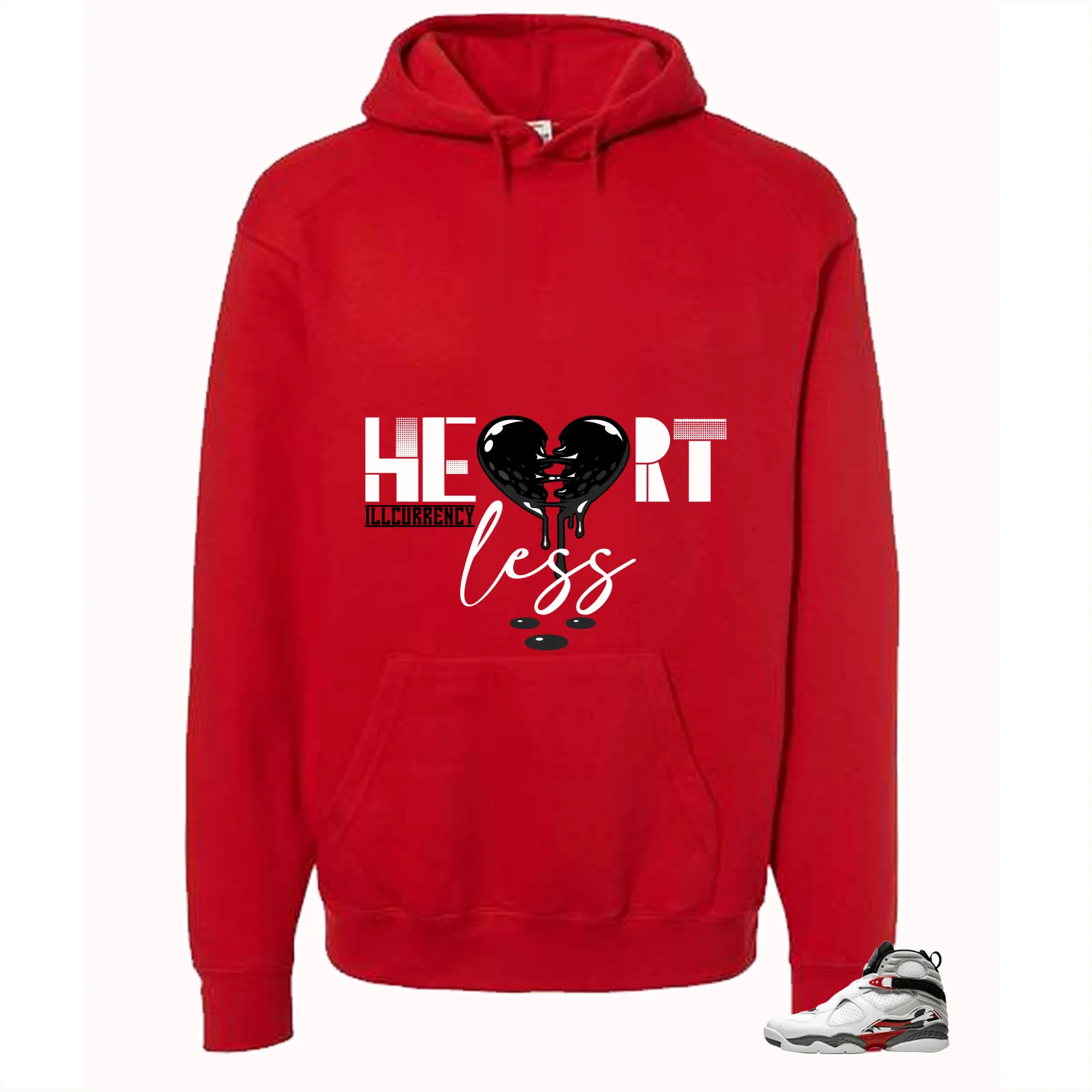 Air Jordan 8 Bugs Bunny Matching T-Shirt, Sweatshirts & Hoodies Red T-Shirt (Heartless)| illcurrency - Image 3