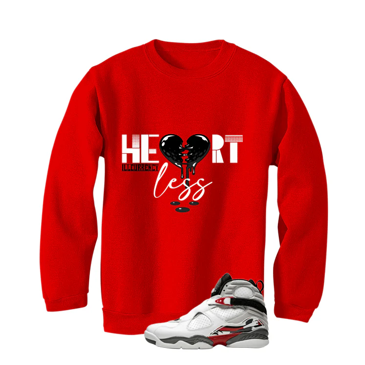 Air Jordan 8 Bugs Bunny Matching T-Shirt, Sweatshirts & Hoodies Red T-Shirt (Heartless)| illcurrency - Image 4