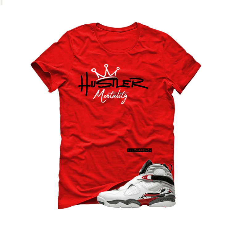 Air Jordan 8 Bugs Bunny Matching T-Shirt, Sweatshirts & Hoodies Red T-Shirt (Hustler Mentality)| illcurrency - Image 2