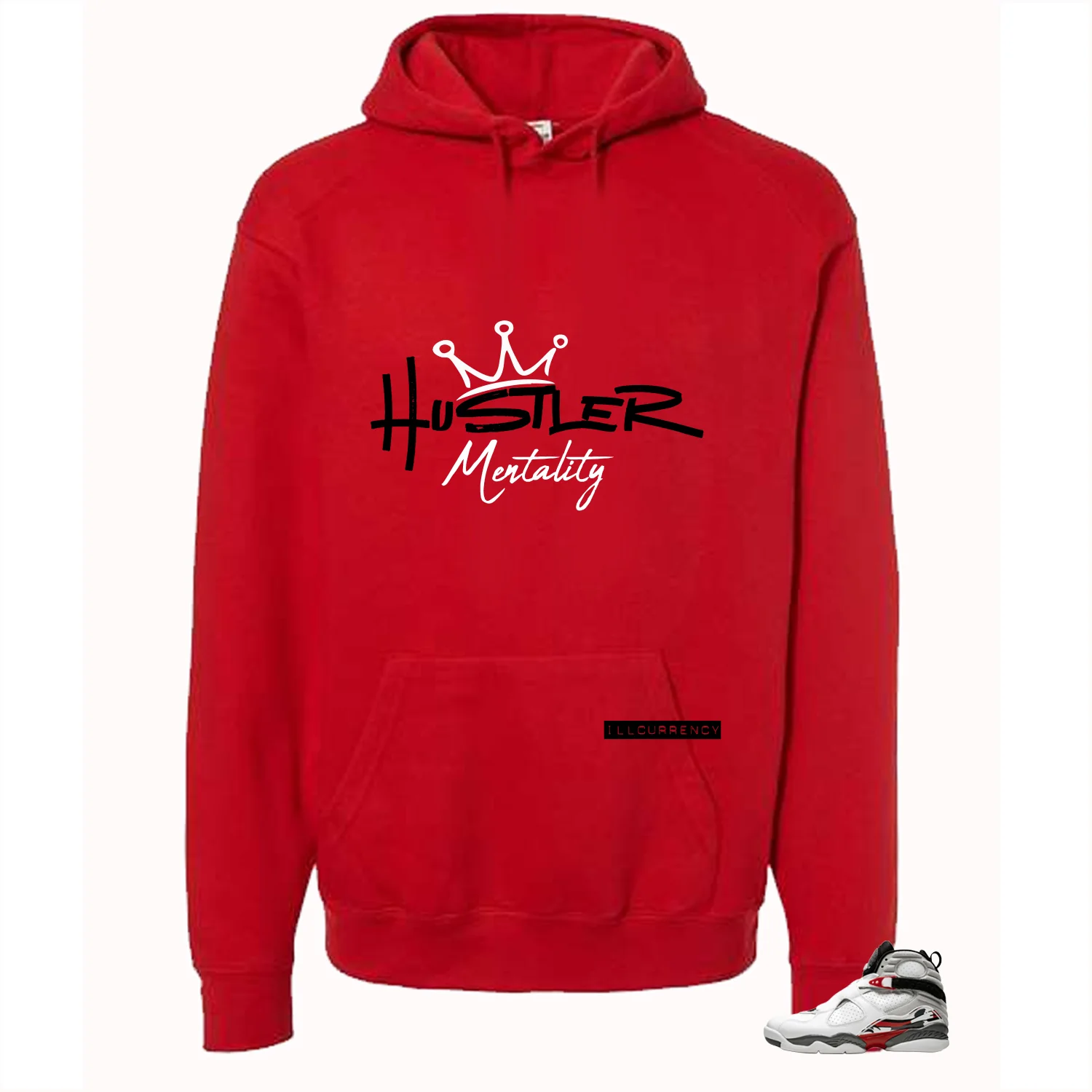 Air Jordan 8 Bugs Bunny Matching T-Shirt, Sweatshirts & Hoodies Red T-Shirt (Hustler Mentality)| illcurrency - Image 3