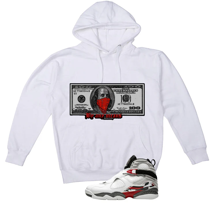 Air Jordan 8 Bugs Bunny Matching T-Shirt, Sweatshirts & Hoodies White T-Shirt (By Any Means)| illcurrency - Image 3