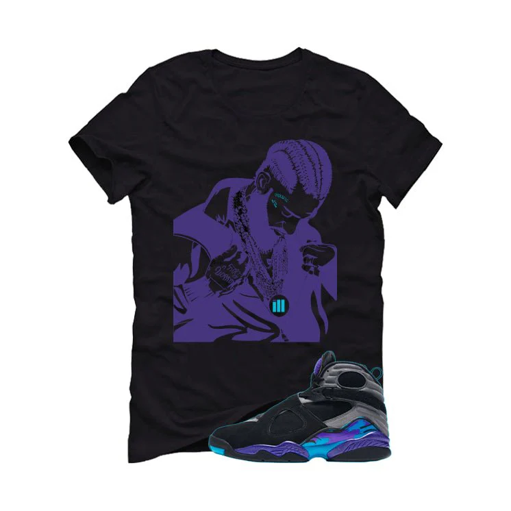 Air Jordan 8 OG Aqua Black T-Shirt (Nipsey)| illcurrency - Image 2