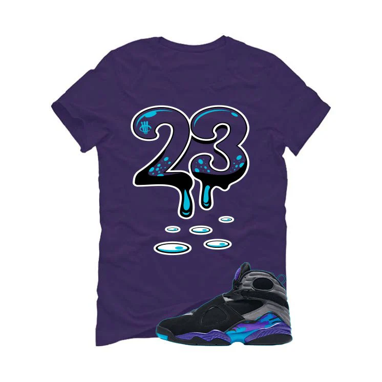 Air Jordan 8 OG Aqua Purple T-Shirt (23)| illcurrency - Image 2