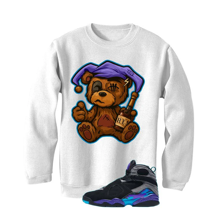 Air Jordan 8 OG Aqua White T-Shirt (Henny Teddy)| illcurrency - Image 4
