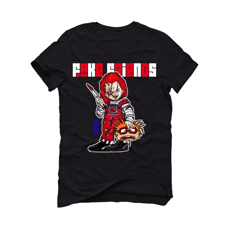 Air Jordan 8 Playoffs - Black T-Shirt (Fake Friends 2) - Image 2