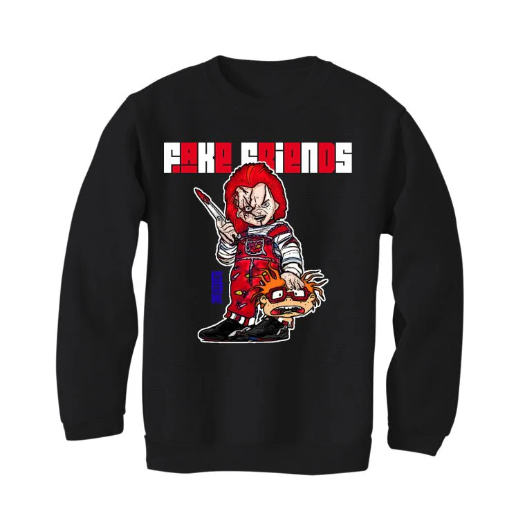 Air Jordan 8 Playoffs - Black T-Shirt (Fake Friends 2) - Image 4