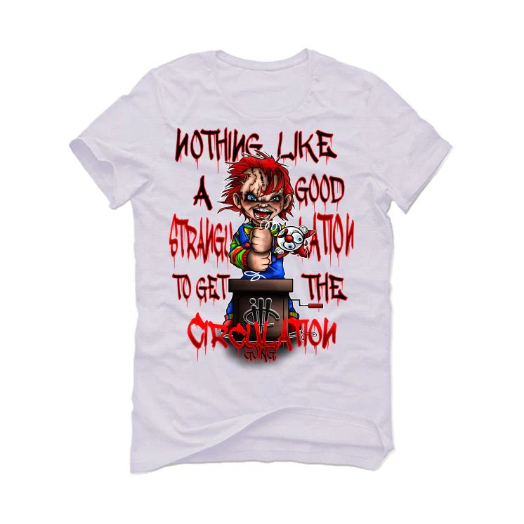 Air Jordan 8 “Playoffs” | illcurrency White T-Shirt (Chucky) - Image 2