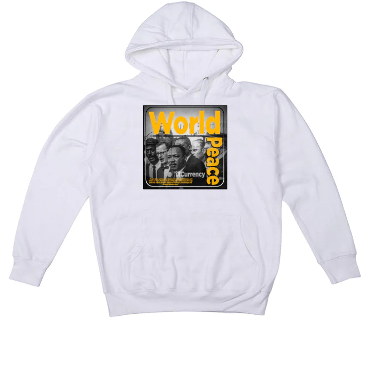 Air Jordan 8 “Taxi” White T-Shirt (PEACE) - Image 3